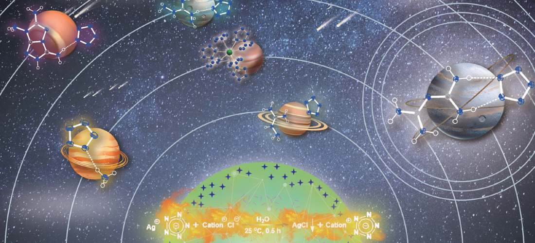 LetPub Journal Cover Art Design - A series of energetic cyclo-pentazolate salts: rapid synthesis, characterization, and promising performance