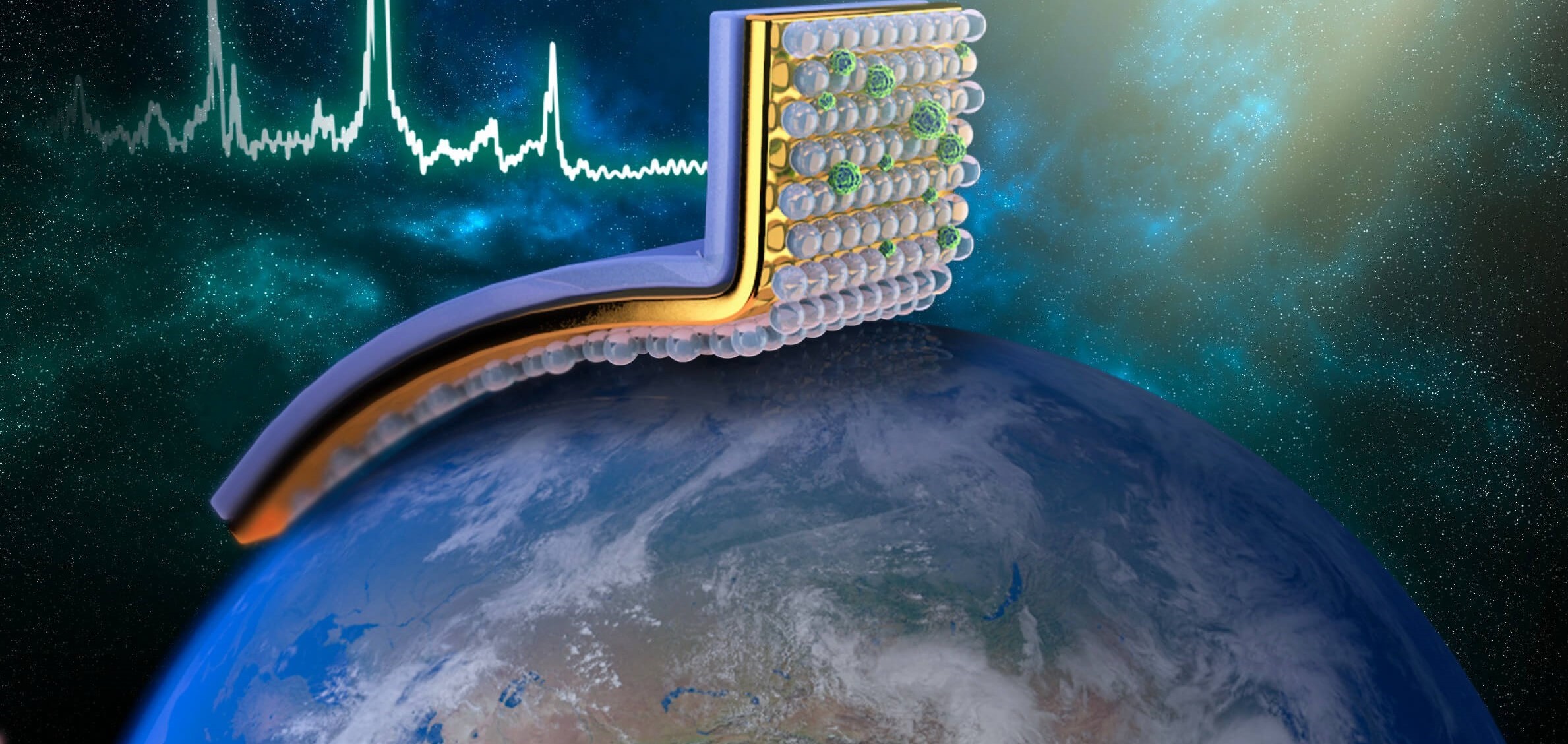 LetPub Journal Cover Art Design - Flexible microsphere-coupled surface-enhanced Raman spectroscopy (McSERS) by dielectric microsphere cavity array with random plasmonic nanoparticles